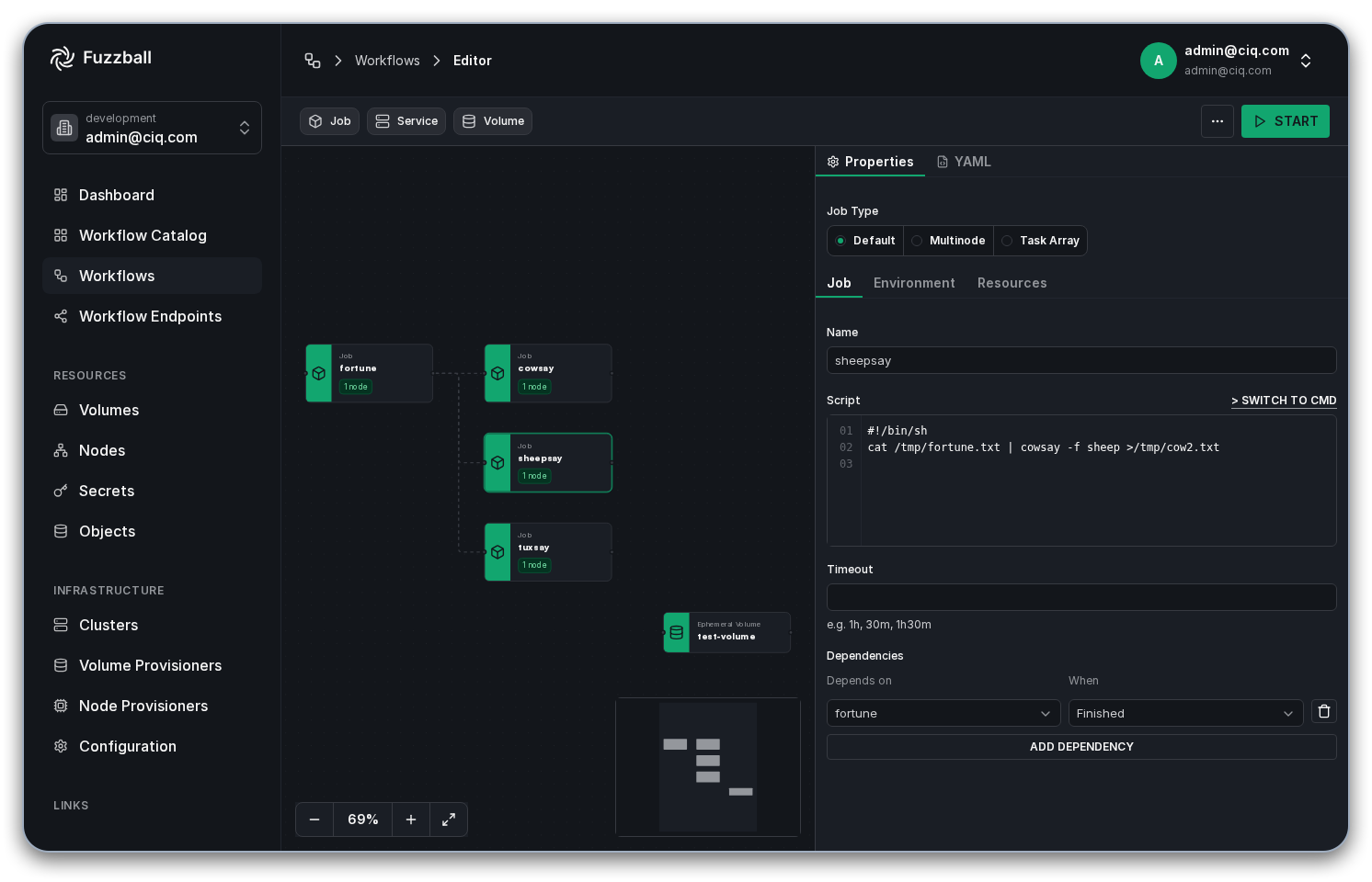adding two new jobs to run in parallel with cowsay